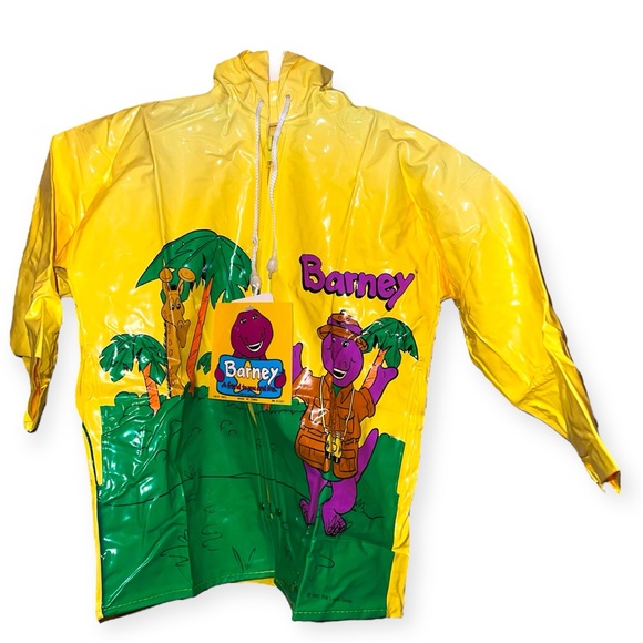 New with tags! Vintage Barney Vinyl Raincoat - Picture 1 of 6